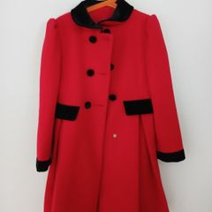 Girls Red Christmas Coat age 7-8