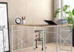 Stylish Oak/White L-Shaped Desk