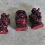 BRABUD Feng Shui 2in Red Resin Laughing Buddha Statue Figurines Set of 6 Image 9