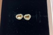 Pandora Open Heart Stud Earrings-rose gold -like new