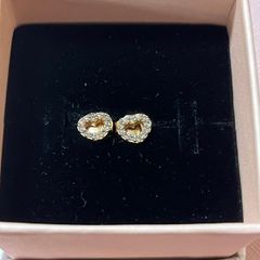 Pandora Open Heart Stud Earrings-rose gold -like new