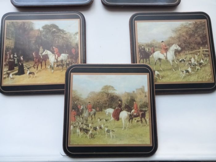 Pimpernel 6 Cork Backed Classic Hunt Coasters