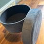 Grey foot stool Image 3