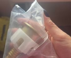 brushed brass toilet flush button