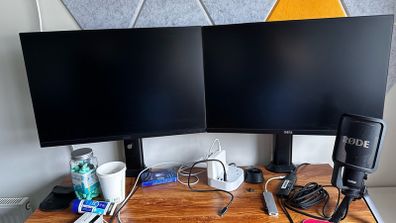 2 x Dell 24 inch monitors HDMI + arms