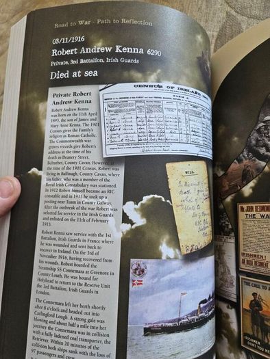 A First World War Centenary  Roll Of Honour For County Cavan. By Michael Finnegan. First Edition Large Volume Hardback In Very Good Condition.  See Photos For Same.