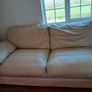 Cream leather couch Image 4