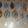 St Francis of Assisi religious medal with Italian blessing on the back plus other religious medals Image 5