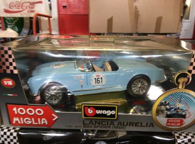 Lancia Aurelia B24 Spider Mille Miglia 1/18 Burago