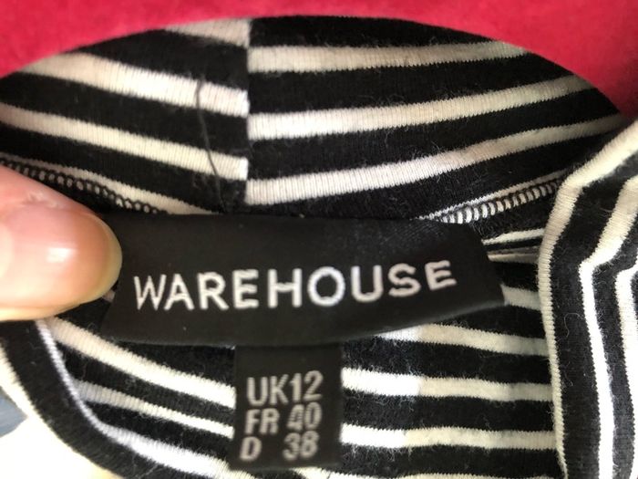Warehouse striped polo top