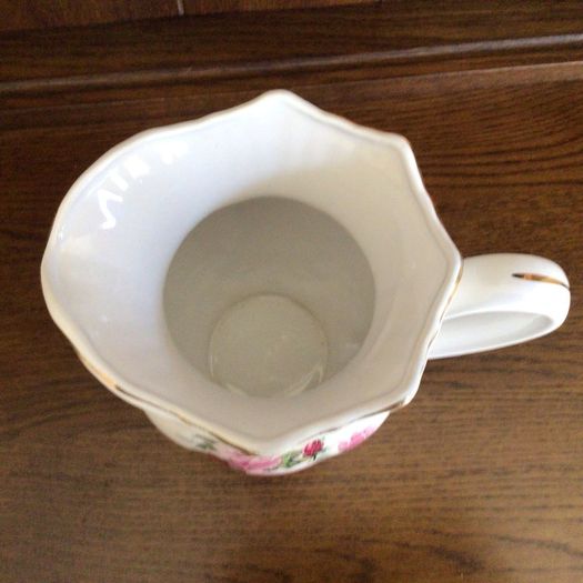 Vintage large floral pottery water jug