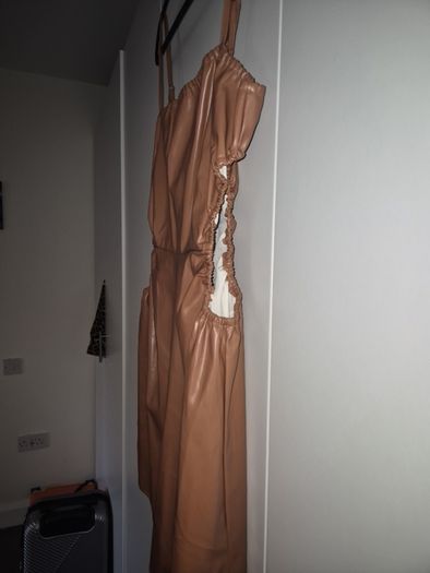 Faux leather dress