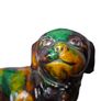 Chinese Antique 'egg and spinach'-glazed biscuit porcelain figure of a Dog Kangxi Image 3