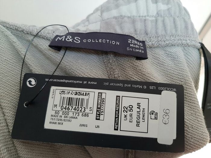 M&S sweat pants UK 22R BNWT