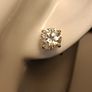 2ct + 2ct Moissanite Solitaire Stud Earrings Image 2