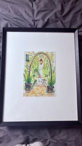 Watercolour - Garden (paint 25.5/18.3cm frame 54.5/45cm)