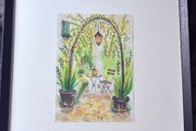 Watercolour - Garden (paint 25.5/18.3cm frame 54.5/45cm)