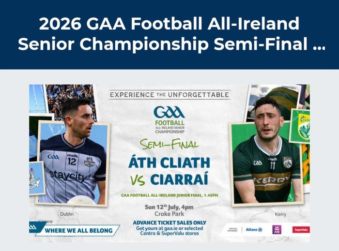 Dublin v Kerry Tickets x 2