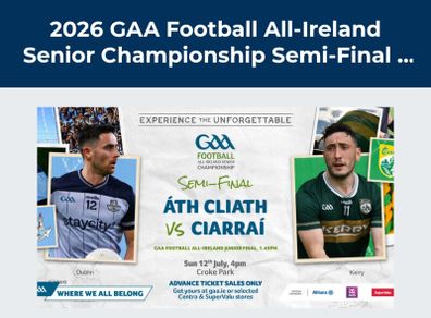 Dublin v Kerry Tickets x 2