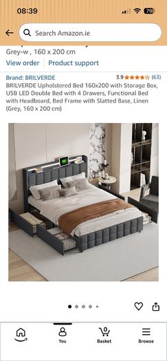 European king size bed