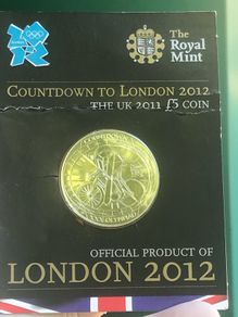 5 Pound 2011 Countdown to London 2012 Originally sealed
