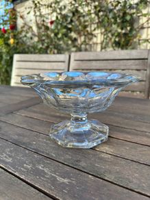 Clear Glass Pedestal Fruit Bowl