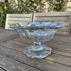 Clear Glass Pedestal Fruit Bowl