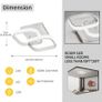 Ceiling Light Modern 22W LED Cool White 6000K Acrylic Square LED Ceiling Lamp for Hallway Office Bedroom Kitchen Living Room Ceiling Light Image 2