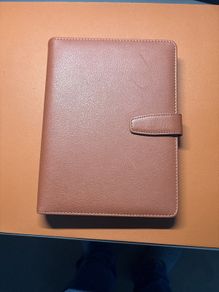 Faux Leather folio A4 notepad