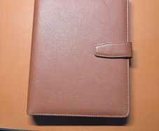 Faux Leather folio A4 notepad