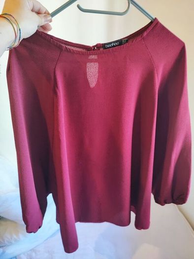 Boohoo Burgundy top Size 8 UK