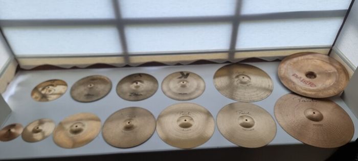 Paiste and Zildjian cymbal range