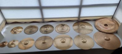 Paiste and Zildjian cymbal range