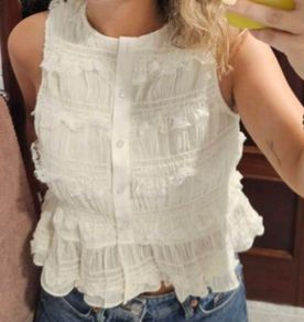 Off white cream summer Blouse