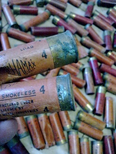 Large quantity of old cardboard cartridges