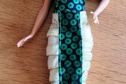 Older Barbie in gorgeus green evening dress