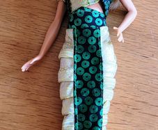 Older Barbie in gorgeus green evening dress