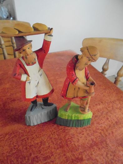 Hand Carved Figures x 2 for Sale