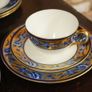 Shelley_Cobalt Swallows_14-Piece Tea Set c. 1910s Image 4