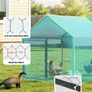 Metal Chicken Coop for 4-6 Chickens, 1 x 2 x 1 m, Small Chicken Cage with Waterproof Cover & Double Doors Image 4