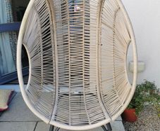 Garden outdoor eggchair and table