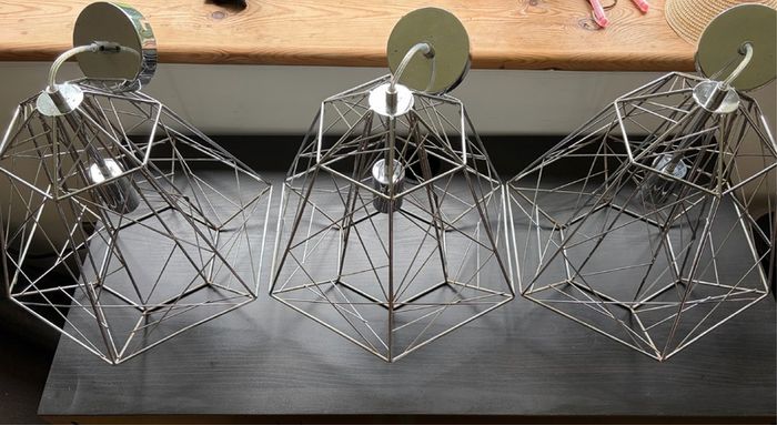Ceiling Light Electric Searchlight Geometric Cage Ceiling