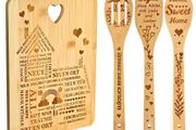 Brand New Laser Engraved Bamboo Cutting Board.
