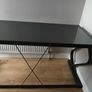 Metal office table with tempered glass top for sale Image 3