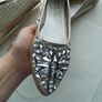 Gold Zara dress size XS(8-10) with matching heels and clutch Image 9