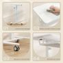 Height-Adjustable Sit-Stand Desk, Mobile Desk with Keyboard Tray, Casters and Steel Frame Image 6