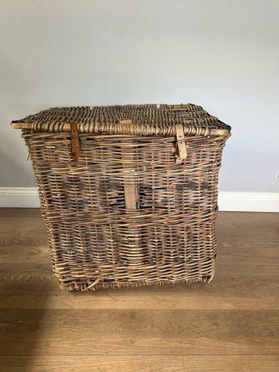 Antique textile mill basket