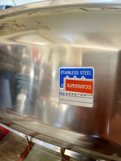 Mid Century Modern Stainless Steel Canoe Tray Danish Lundtofte DKF 1960s