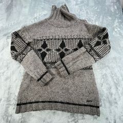 Armani Jeans Womens Roll Neck Jumper Sweater - Size 44 L - Grey - Mohair Blend