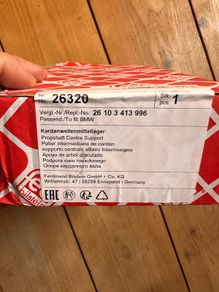 bmw propshaft bearing